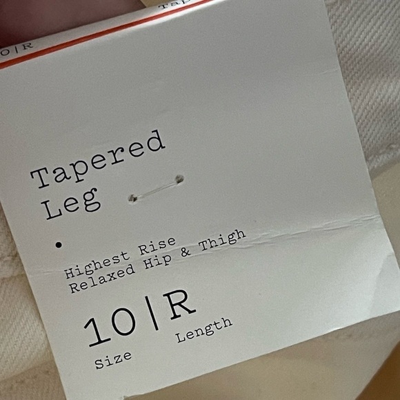 A new day nwt highest rise tapered leg cream soft denim jeans - Picture 6 of 8